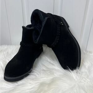Style & Co. Women's KAII Black Genuine Suede Upper Booties Size 9